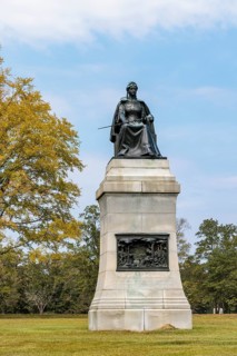 Monument to commemorate Illinois service men in the Civil War at Shiloh Military Park in Tennessee