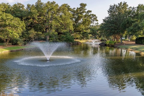 Fountains throughout the gardens at Grand Hotel in Point Clear, Alabama