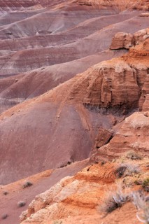 Colorful deposits of the Chinle Formation exposed at Little Painted Desert County Park near