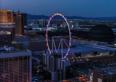 The High Roller Observation Wheel on the strip in Las Vegas, Nevada
