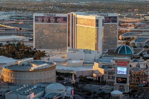 The Mirage casino on The Strip in Las Vegas, Nevada