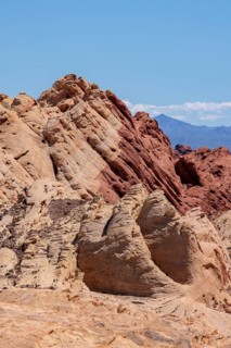 Rock formations in the Fire Canyon area at Valley of Fire State Park near Overton, Nevada