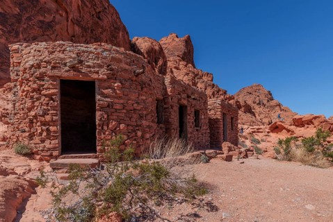 The Cabins built by the Civilian Conservation Corps inthe 1930s at Valley of Fire State Park near