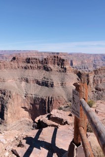 Rock formations at the Eagle Point overlook in Grand Canyon West near Peach Springs, Arizona
