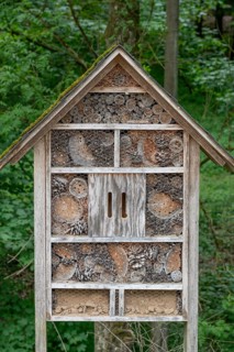 Insect hotel, wildlife park, Bavaria, Germany