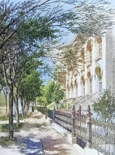 Wabash Avenue, Chicago, Illinois, 1870s, America, digital reproduction from American Pictures,