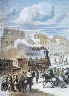 Street scene in San Francisco, California, c. 1870, America, digital reproduction from American