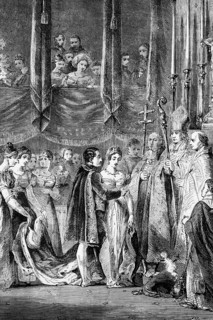 The wedding of Emperor Napoleon I to Marie Louise, the daughter of Francis I, Emperor of Austria,