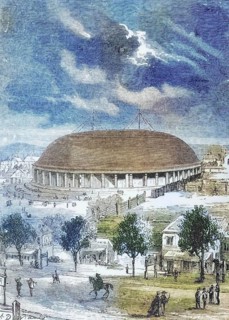 The Tabernacle in Salt Lake City, Utah, circa 1870, America, digital reproduction from American