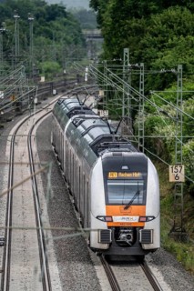 RE1, RRX, Rhein-Ruhr-Express, Regional Express, by National Express, train on the line between