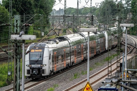RE11, RRX, Rhein-Ruhr-Express, Regional Express, by National Express, train on the line between