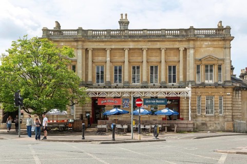 Former Green Park railway station building, city of Bath, north east Somerset, England, UK