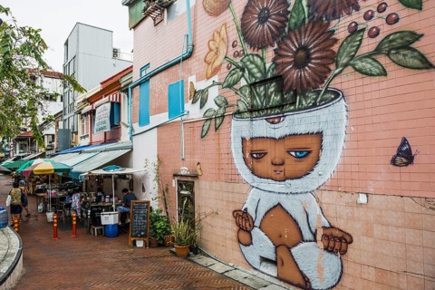 Graffiti, Chinatown, Bangkok, Thailand