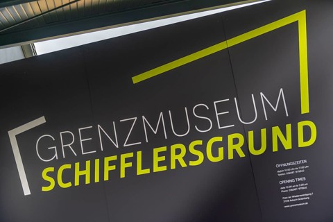 Schifflersgrund border museum memorial on the former border between the FRG and the GDR, entrance