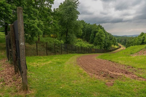 Schifflersgrund border museum memorial on the former inner-German border, border fence and death