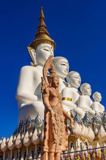 Five-headed Buddha statue, Wat Phra That Sorn Kaew Buddhist temple complex, Phetchabun province,