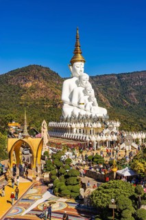 Five-headed Buddha statue, Wat Phra That Sorn Kaew Buddhist temple complex, Phetchabun province,