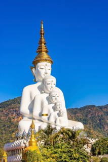 Five-headed Buddha statue, Wat Phra That Sorn Kaew Buddhist temple complex, Phetchabun province,