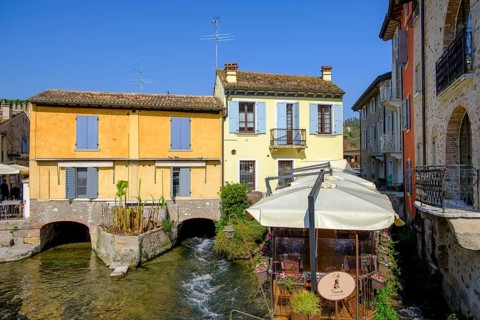 Mincio Waterfront Restaurants, Borghetto, Valeggio sul Mincio, Verona Province, Veneto, Italy
