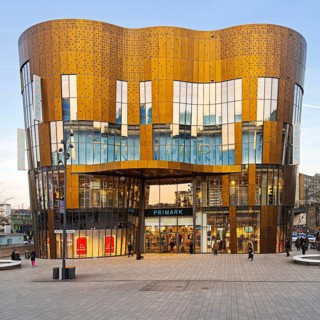 Primark am Döppersberg in evening light, Wuppertal, Bergisches Land, North Rhine-Westphalia,