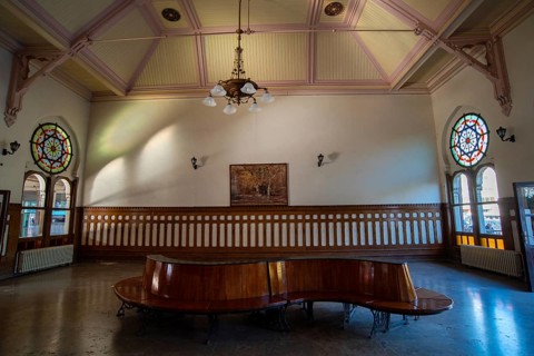 Istanbul, Turkey 10th November 2022 Elegant interior design of the waiting room at Sirkeci train