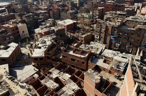 Cairo, Egypt. January 15th 2013 Residential housing in the Qaytbay neighbourhood of the Northern