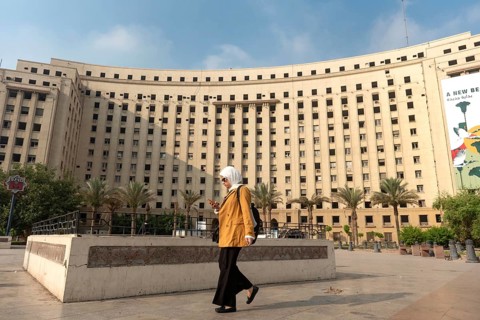 Cairo, Egypt. July 1st 2024 The historic Mogamma El Tahrir building redevelopment project in