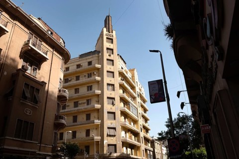 Cairo, Egypt. June 14th 2024 The art deco architecture of the Ades building, one of various