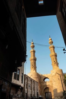 Bab Zuweila, the Fatimid architecture and historical landmark of Islamic Cairo, one of the
