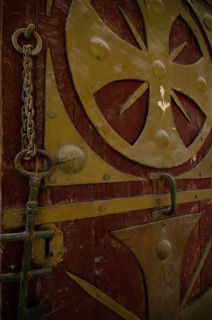 Cairo, Egypt. December 31st 2012 Egyptian Coptic Cairo, an ancient entrance door and key with