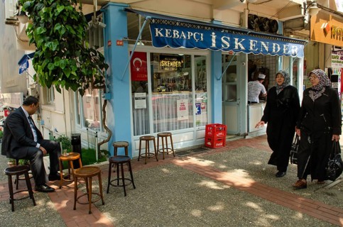 Bursa, Turkey. April 21st 2014 Iskender Kebapci, home of the famous Iskender Kebab, Bursa, Turkey