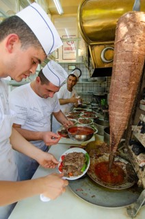 Bursa, Turkey. April 21st 2014 Iskender Kebapci, home of the famous Iskender Kebab, Bursa, Turkey