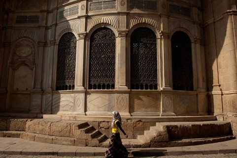 Cairo, Egypt, April 13th 2006. Restored Sabil along Sharia Muiz Khan al Khalili Bazaar Cairo, Egypt