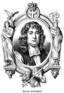 Edward Stillingfleet (1635-1699) England, English theologian, bishop, author, symbols, crown,