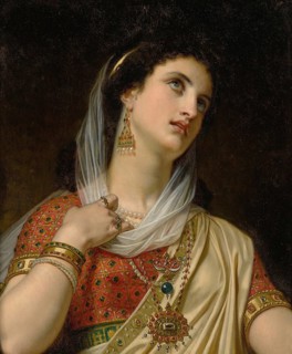 Hugues Merle (1822 to 1881), French painter: Queen Esther (1875), the biblical figure Esther,
