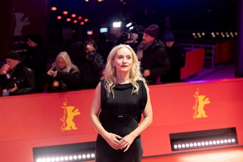 Mona Fastvold on the Red Carpet at the premiere of the film The Testament Of Ann Lee at the