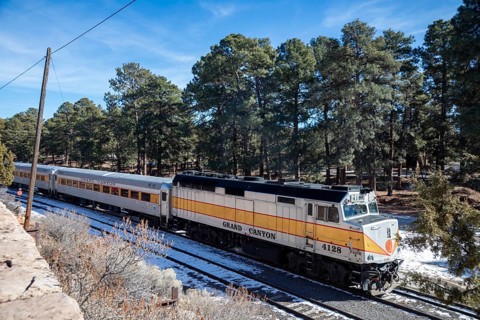 Grand Canyon National Park, Arizona - The Grand Canyon Railway offers transportation between