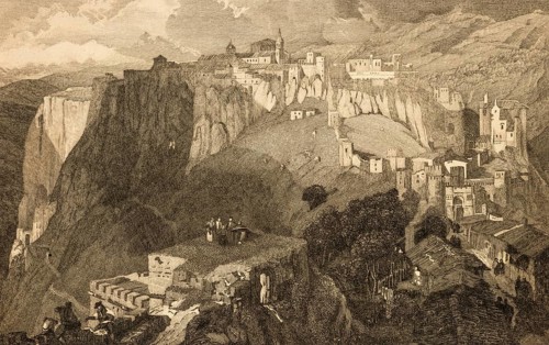 Ronda, Málaga province, Andalusia, Spain, city at peak level, protected location, mountainous