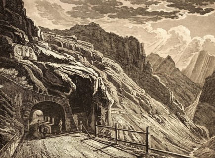 Gallery al Rio di Peder, road to the Stelvio Pass on the Rio de Peder, Switzerland, Italy, Alps,