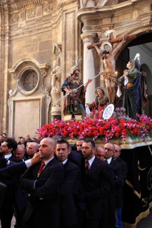 Sicily, old town of Trapani, Good Friday mystery procession La Processione dei Misteri, start of