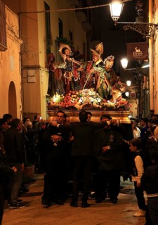 Sicily, old town of Trapani, Good Friday mystery procession La Processione dei Misteri, procession