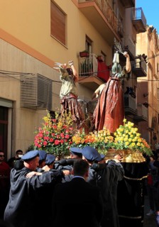 Sicily, Trapani, Good Friday mystery procession La Processione dei Misteri, during the procession