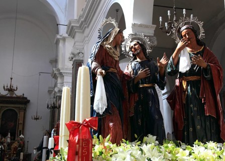 Sicily, Trapani, mystery groups in the Chiesa del Purgatorio church, the wooden figures from the