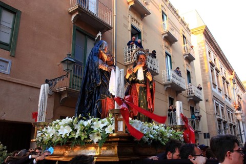 Sicily, old town of Trapani, Good Friday mystery procession La Processione dei Misteri, procession