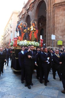 Sicily, old town of Trapani, Good Friday mystery procession La Processione dei Misteri, procession