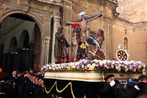 Sicily, old town of Trapani, Good Friday mystery procession La Processione dei Misteri, parade with