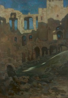 Kazimierz Stabrowski (b. 21 November 1869, d. 10 June 1929 in Garwolin), Polish painter: Ruins of