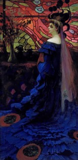 Kazimierz Stabrowski (b. 21 November 1869, d. 10 June 1929 in Garwolin), Polish painter: Peacock,