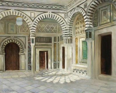 Kazimierz Stabrowski (b. 21 November 1869, d. 10 June 1929 in Garwolin), Polish painter: Mosque in