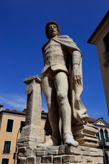 Angelo Beolco, il Ruzante, important Paduan poet, playwright and actor, Piazzetta Lucia Valentini